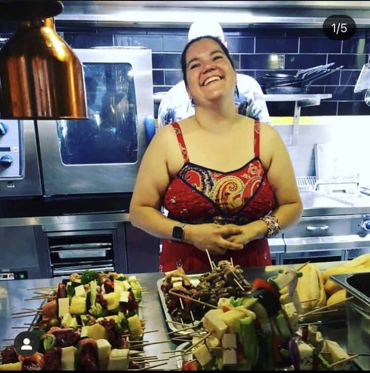 Tahiba Melina Chaves with brazilian barbecue